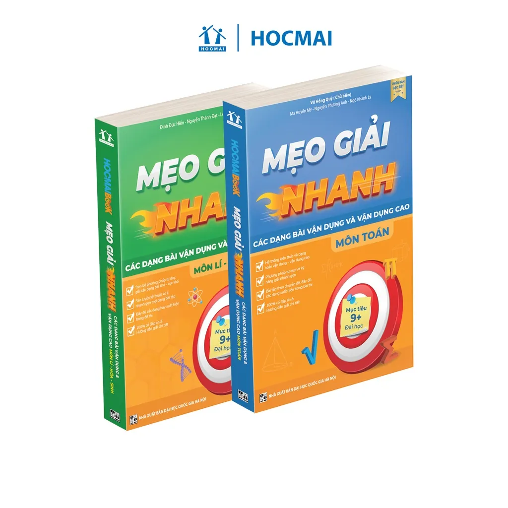 Ảnh Sách - [Lớp 12] Mẹo giải nhanh các dạng bài vận dụng và vận dụng cao môn Lí – Hóa – Sinh, mục tiêu điểm 9+ Đại học 2