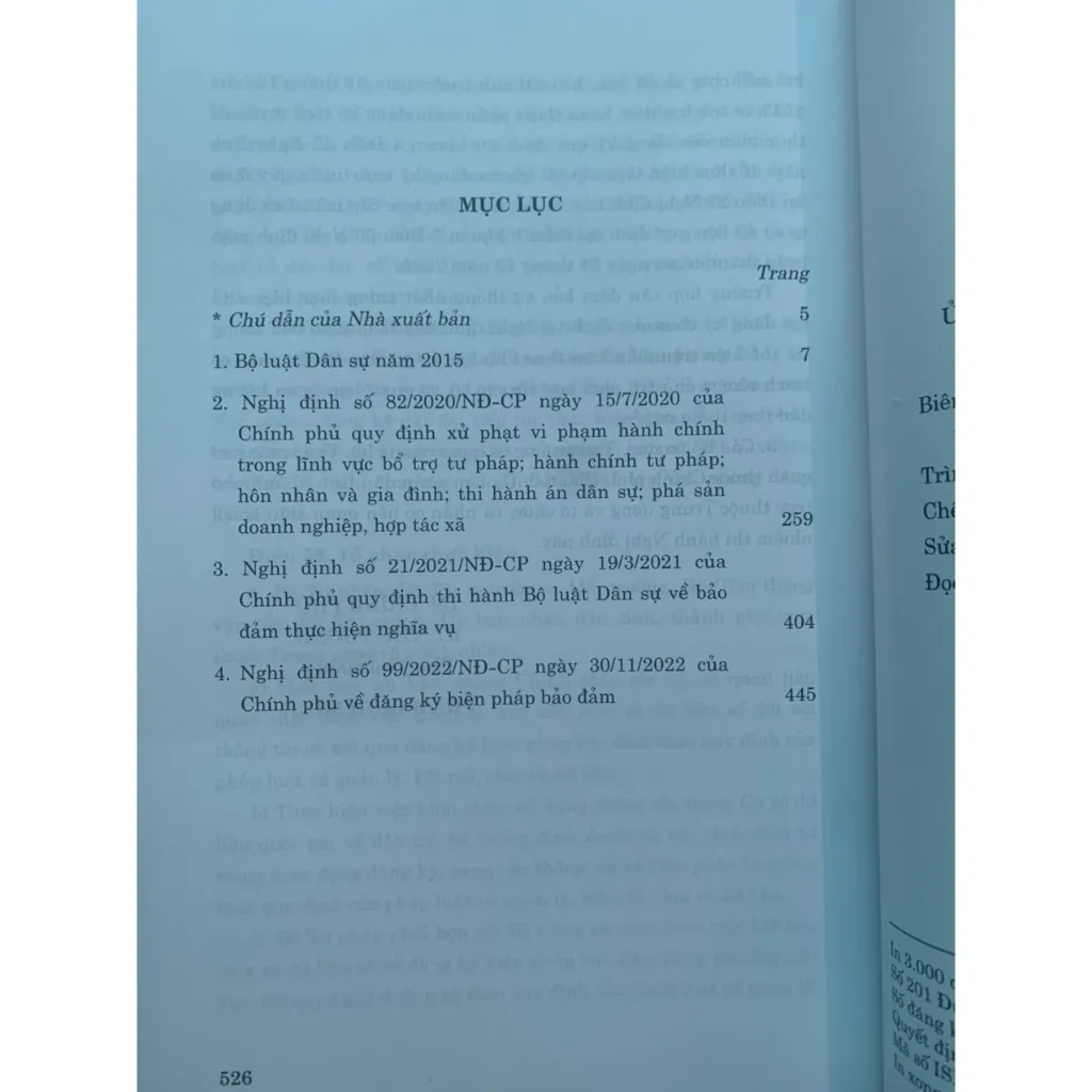 Ảnh Sách luật - Bộ luật Dân sự năm 2015 và các nghị định hướng dẫn thi hành 3