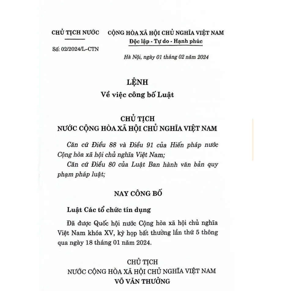 Ảnh Sách- Luật Các Tổ Chức Tín Dụng (2024) 3