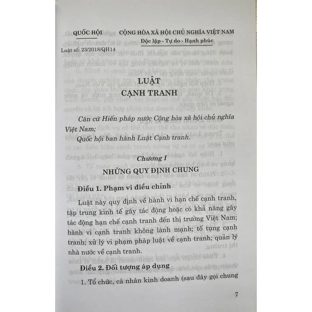 Ảnh Sách - Luật Cạnh Tranh ( Hiện Hành ) 1
