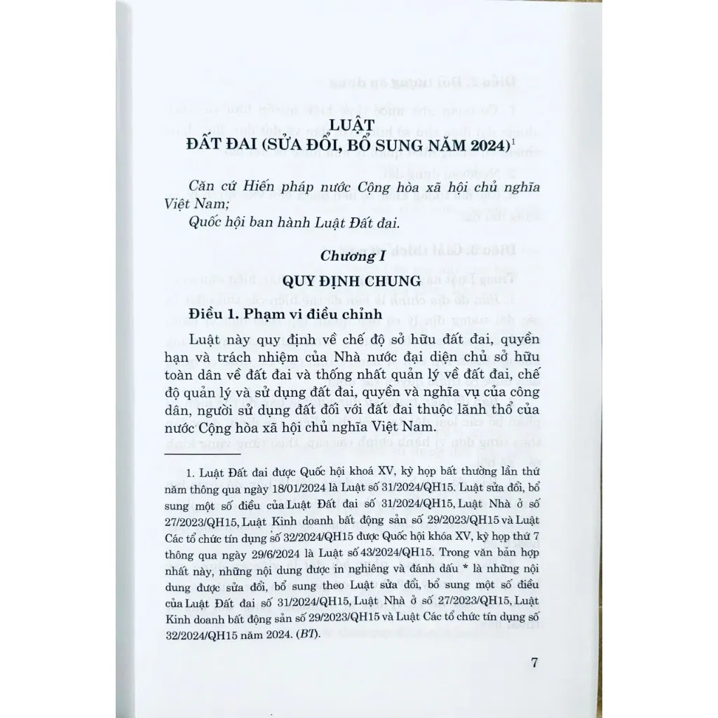 Ảnh Sách - Luật Đất Đai (Luật Đất đai số 31/2024/QH15) 4