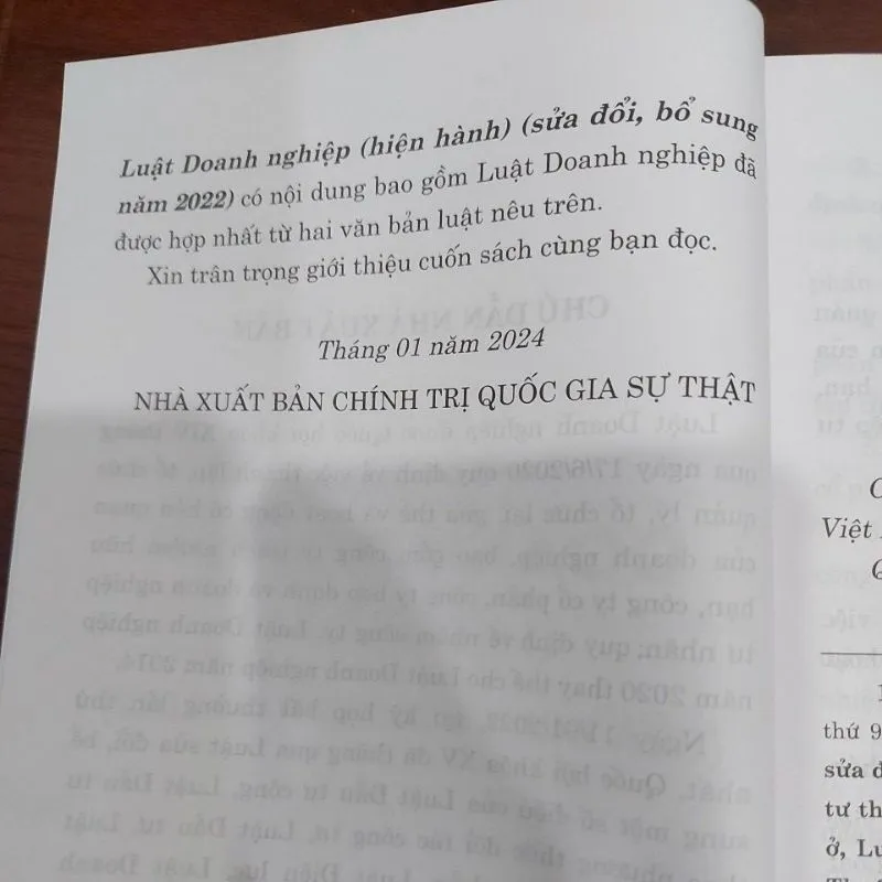 Ảnh Sách - Luật Doanh nghiệp (Hiện hành) (NXB Chính trị quốc gia Sự thật) 4