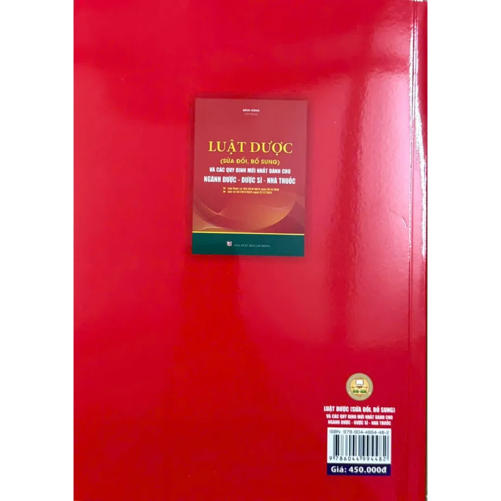 Ảnh Sách - Luật Dược (Sửa Đổi, Bổ Sung) Và Các Quy Định Mới Nhất Dành Cho Ngành Dược - Dược Sĩ - Nhà Thuốc 1