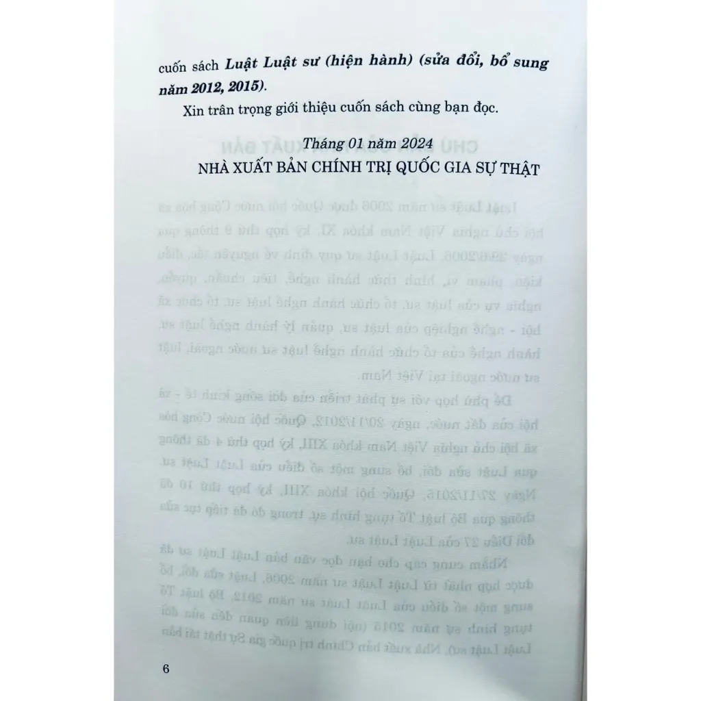 Ảnh Sách - Luật Luật Sư (Hiện Hành) (sửa đổi, bổ sung năm 2012, 2015) 3