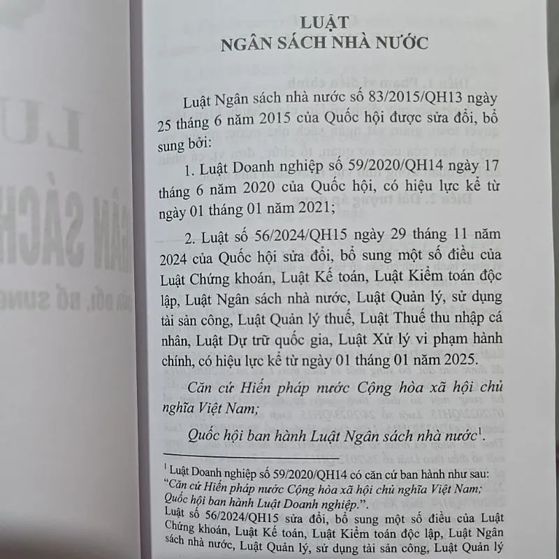 Ảnh Sách - Luật ngân sách nhà nước (NXB Lao Động) 1