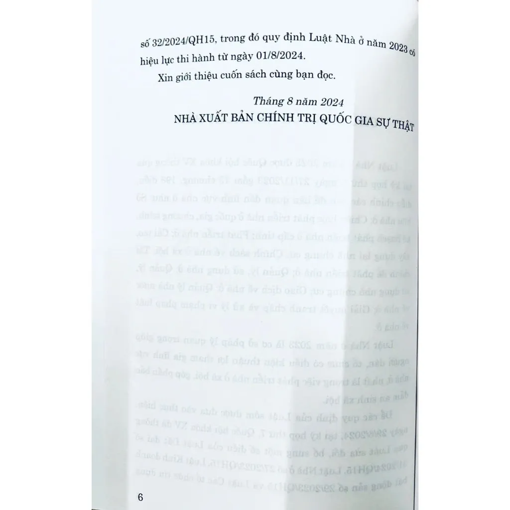 Ảnh Sách - Luật Nhà Ở Năm 2023 (Sửa Đổi, Bổ Sung Năm 2024) 4