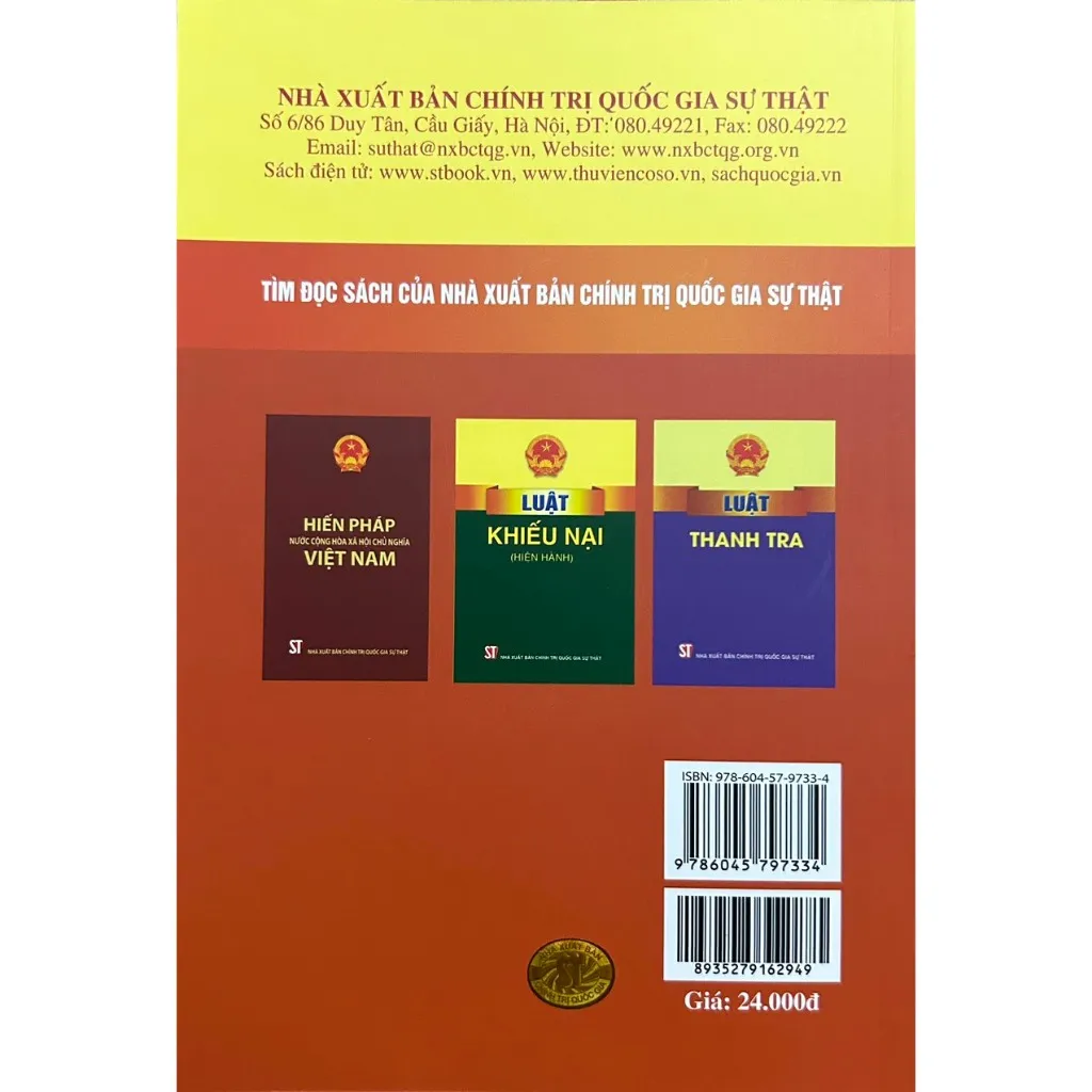 Ảnh Sách - Luật Tố Cáo (Hiện Hành) (Sửa Đổi Năm 2020) 1