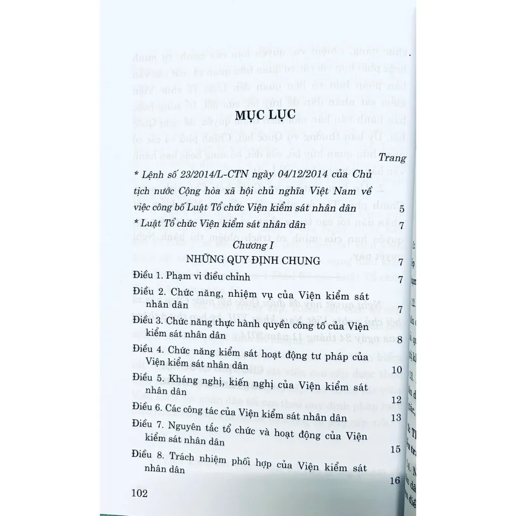 Ảnh Sách - Luật Tổ Chức Viện Kiểm Sát Nhân Dân (Hiện Hành) 2