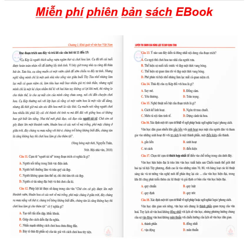 Ảnh Sách Luyện thi Đánh giá Năng lực Tư duy Định Tính ( phần kiến thức lớp 10-11 ) 3