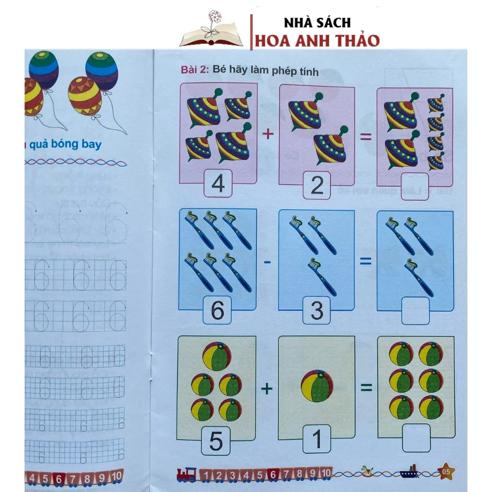 Ảnh Sách -  Luyên Viết Tập Tô Chữ, Tập Tô Số, Nét Cơ Bản Cho Trẻ Mẫu Giáo (3-6 tuổi) 3