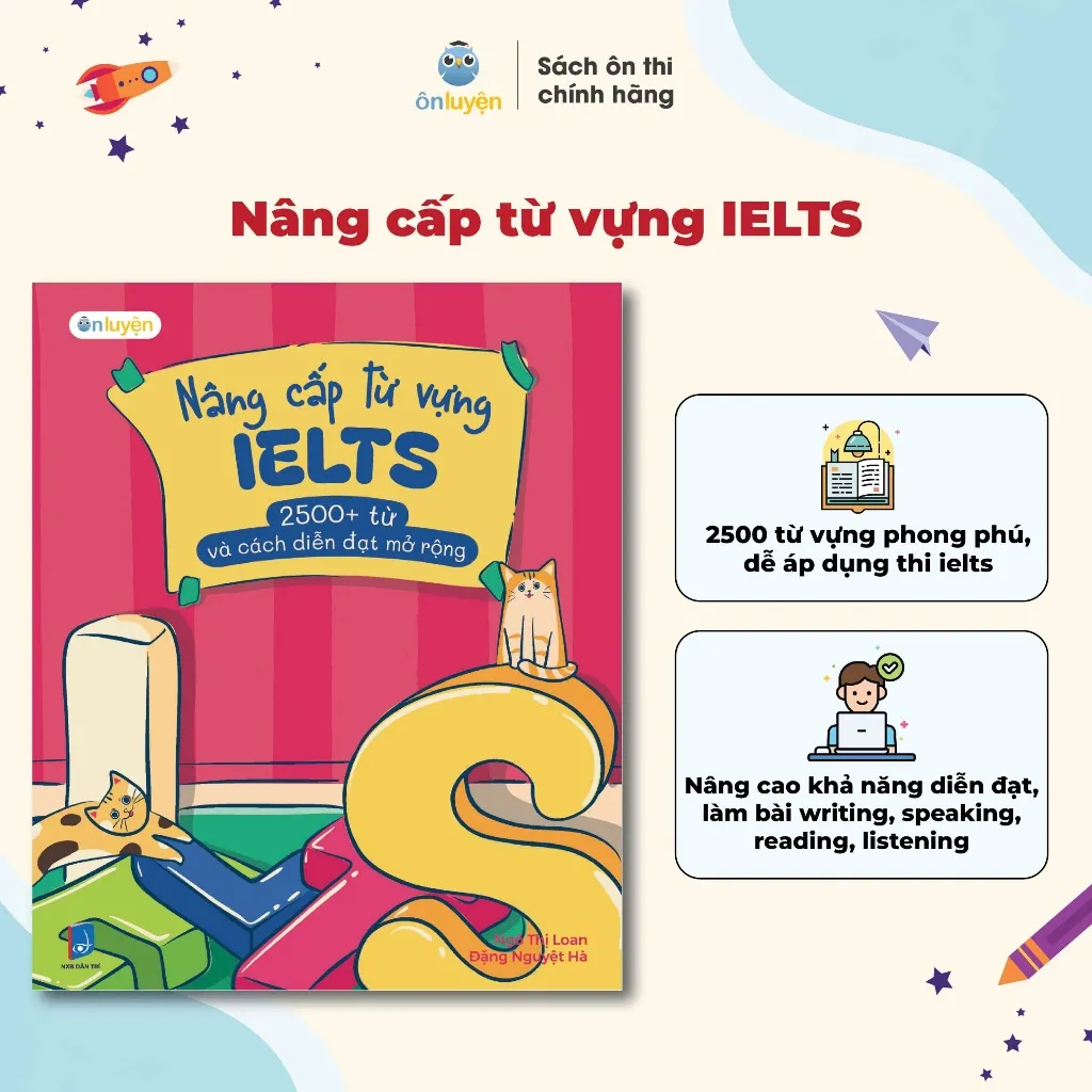 Ảnh Sách Nâng cấp từ vựng IELTS - 2500+ từ và cách diễn đạt mở rộng- Nhà sách Ôn luyện 1