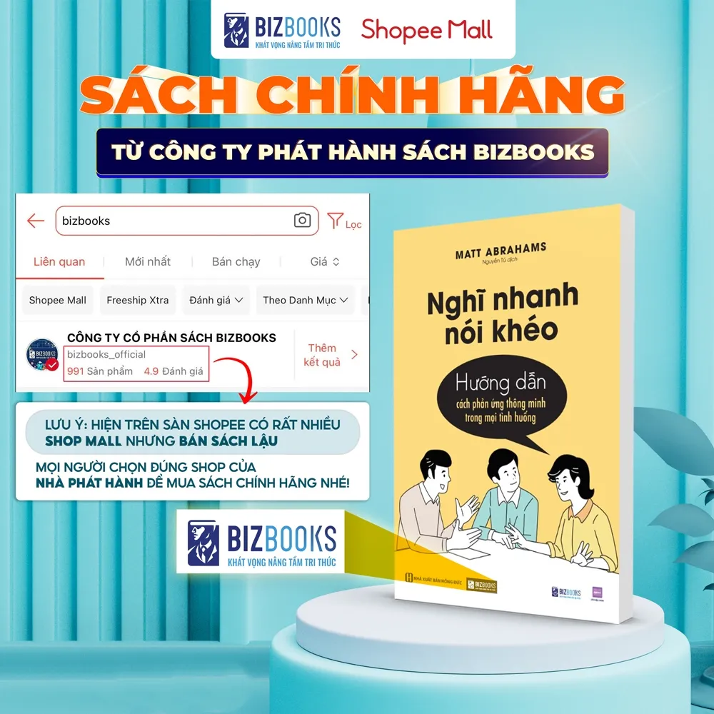 Ảnh Sách Nghĩ Nhanh Nói Khéo: Hướng Dẫn Cách Phản Ứng Thông Minh Trong Mọi Tình Huống - Bizbooks 1