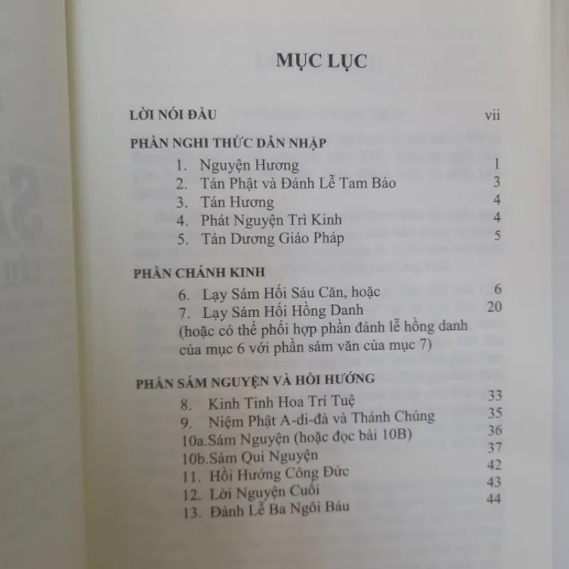 Ảnh Sách - Nghi Thức Sám Hối Sáu Căn Và Hồng Danh 1