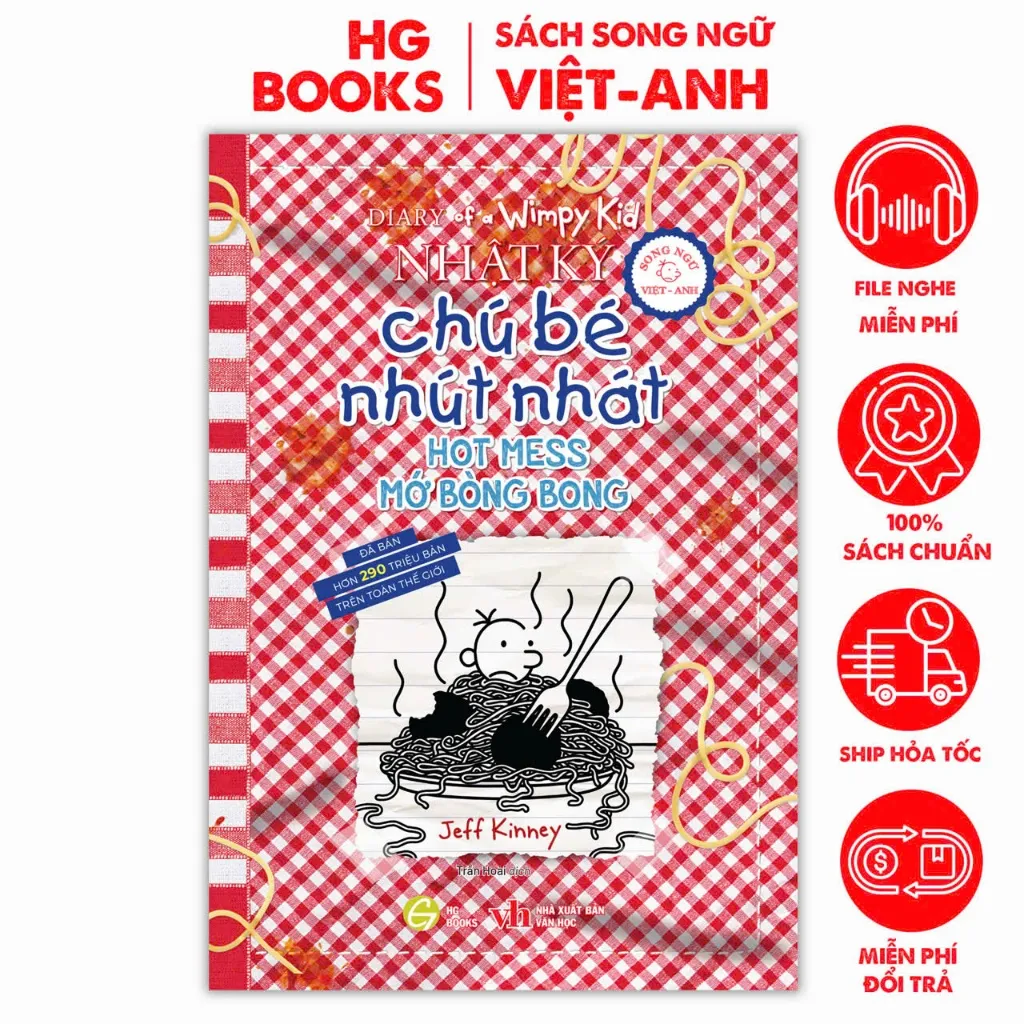 Ảnh Sách Nhật ký Chú Bé Nhút Nhát Tập 19 song Ngữ - Diary Of A Wimpy Kid tặng file nghe và note từ vựng 1