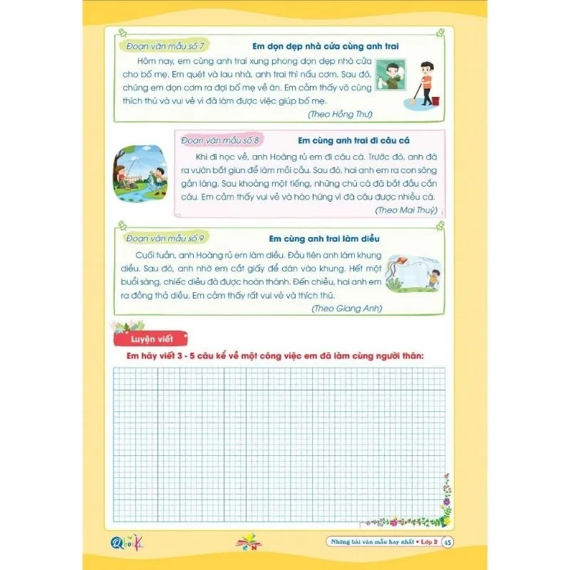 Ảnh Sách - Những Bài Làm Văn Mẫu Hay Nhất Lớp 2 - Kết Nối Tri Thức Với Cuộc Sống (1 cuốn) 3