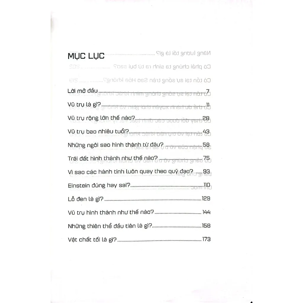 Ảnh Sách - Những câu hỏi lớn: VŨ TRỤ (Stuart Clark, Simon Blackburn) - 20 câu hỏi thế kỷ về Vũ Trụ 3