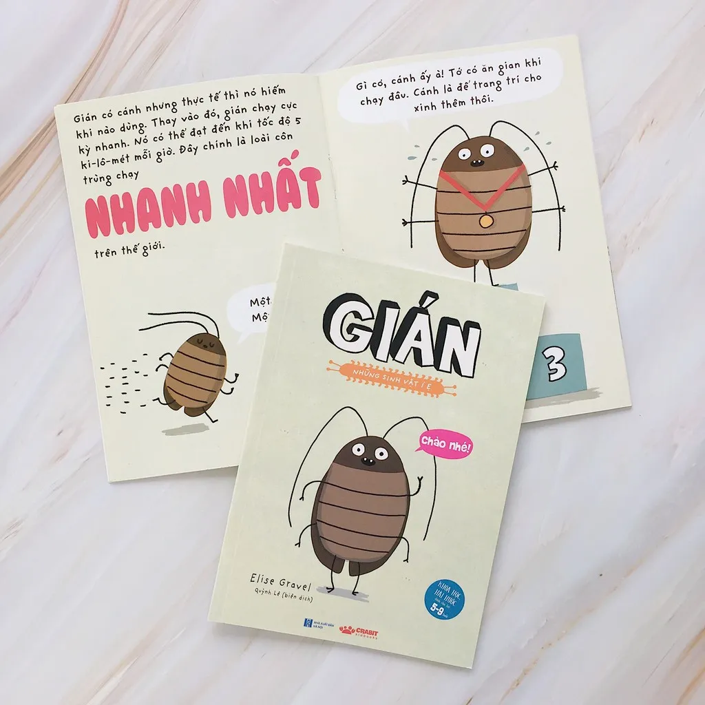 Ảnh Sách - Những sinh vật í ẹ - Gián - Nhận biết con vật cho bé - Khoa học vui nhộn - Crabit Kidbooks 2