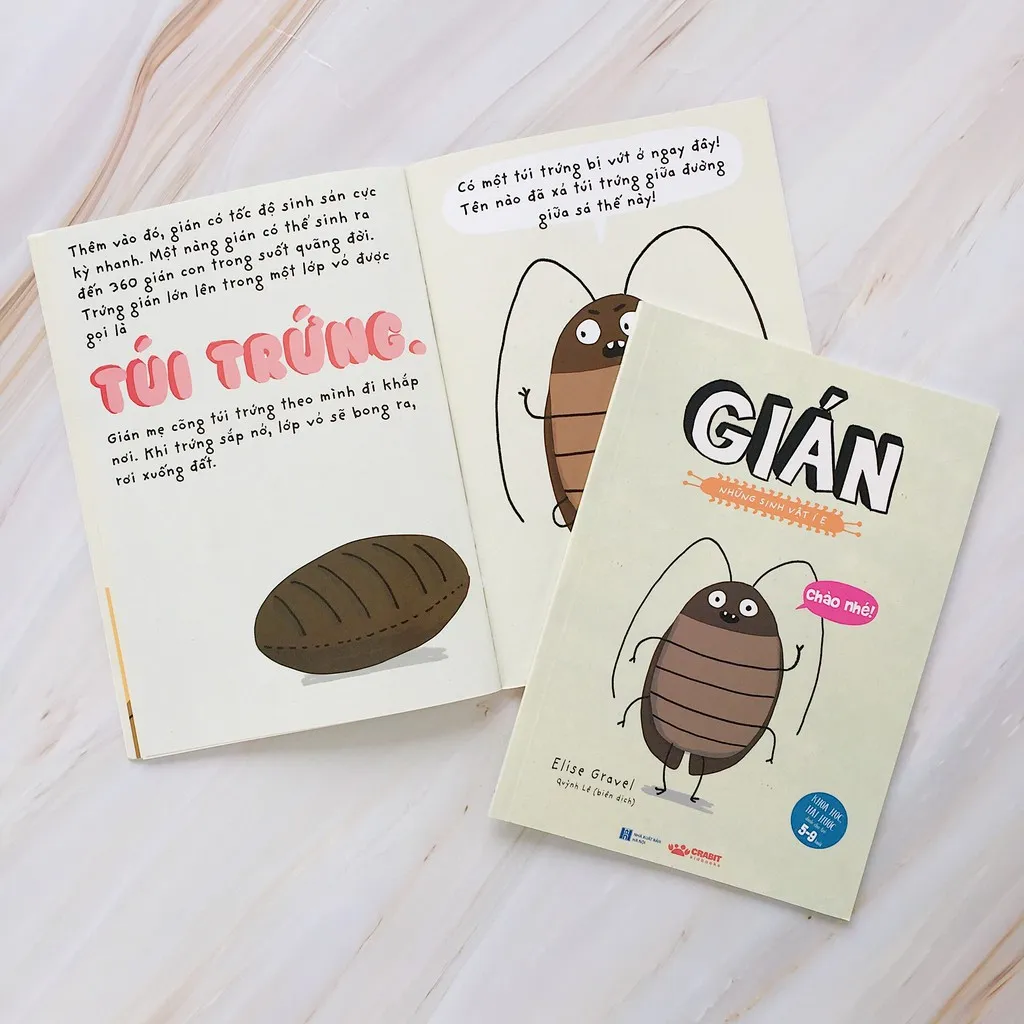 Ảnh Sách - Những sinh vật í ẹ - Gián - Nhận biết con vật cho bé - Khoa học vui nhộn - Crabit Kidbooks 3