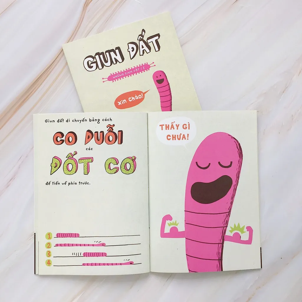 Ảnh Sách - Những sinh vật í ẹ - Giun đất - Nhận biết con vật cho bé - Khoa học vui nhộn - Crabit Kidbooks 3