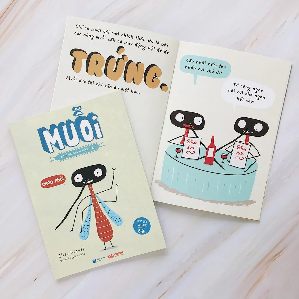 Ảnh Sách - Những sinh vật í ẹ - Muỗi - Nhận biết con vật cho bé - Khoa học vui nhộn - Crabit Kidbooks 2