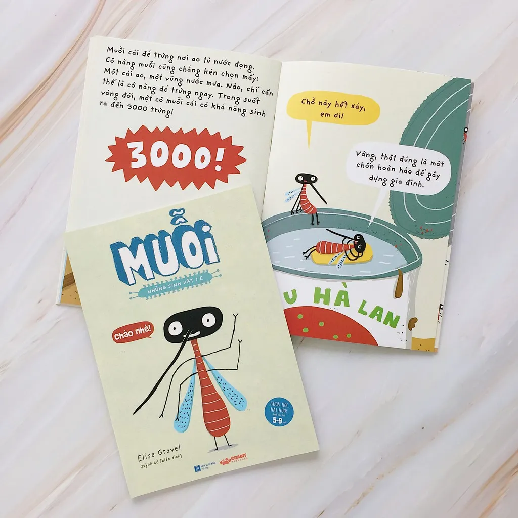 Ảnh Sách - Những sinh vật í ẹ - Muỗi - Nhận biết con vật cho bé - Khoa học vui nhộn - Crabit Kidbooks 3
