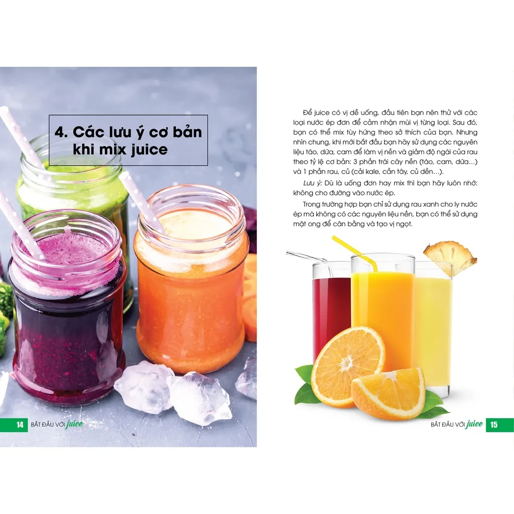 Ảnh Sách - Nước Ép Từ Thiên Nhiên Tăng Cường Sức Đề Kháng Với Juice - 50 Công Thức Nước Ép Xanh Cho Sức Khỏe Vàng (VT) 2