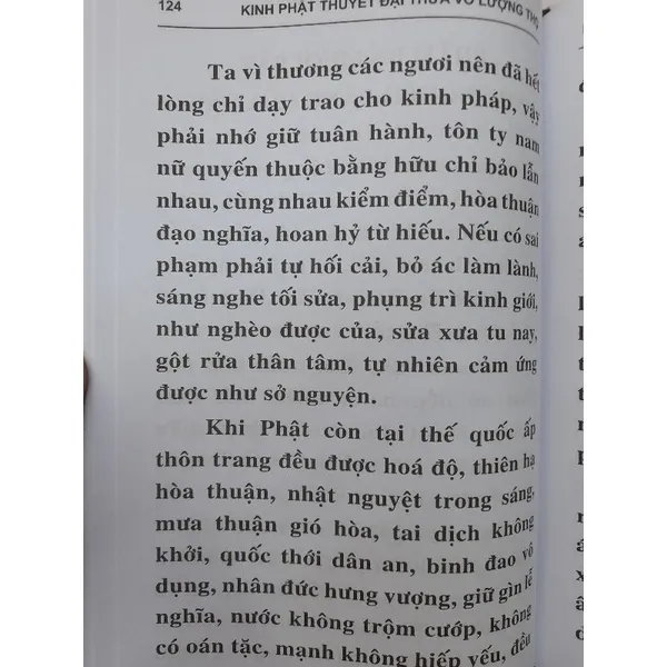 Ảnh Sách - Phật Thuyết Đại Thừa Vô Lượng Thọ Trang Nghiêm Thanh Tịnh Bình Đẳng Giác Kinh - Bìa da bọc nilon 1