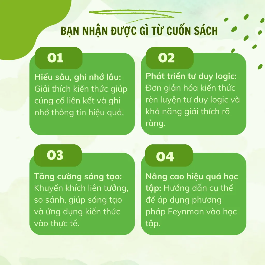Ảnh Sách - Phương Pháp Học Tập Feynman- 5 Bước Giúp Bạn Học Nhanh Nhớ Lâu Tiến Bộ Vượt Bậc - Ymate Books 3