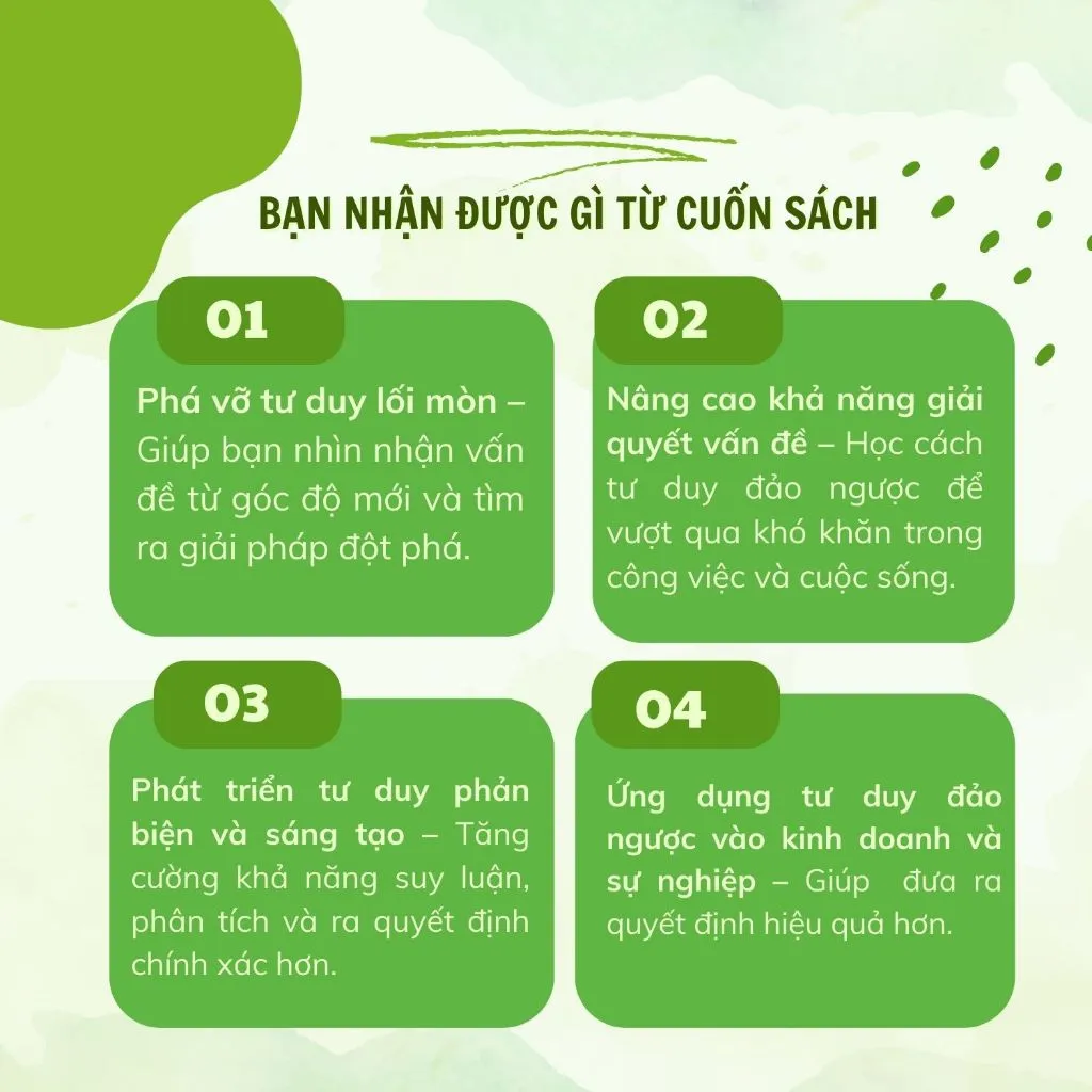 Ảnh Sách Phương Pháp Tư Duy Ngược Hiệu Quả- Đổi Hướng Tư Duy, Đảo Chiều Cuộc Sống - YMATE 2