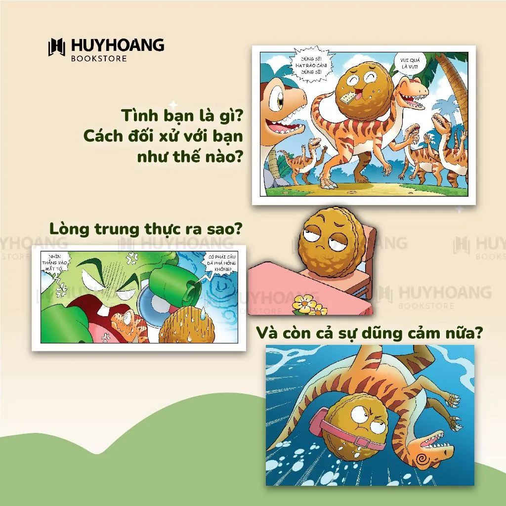 Ảnh Sách Plants vs Zombies, Trái cây đại chiến zombie, Thế giới khủng long, Truyện tranh cho bé 2