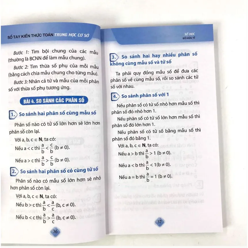 Ảnh Sách - Sổ tay kiến thức toán trung học cơ sở - B50 1