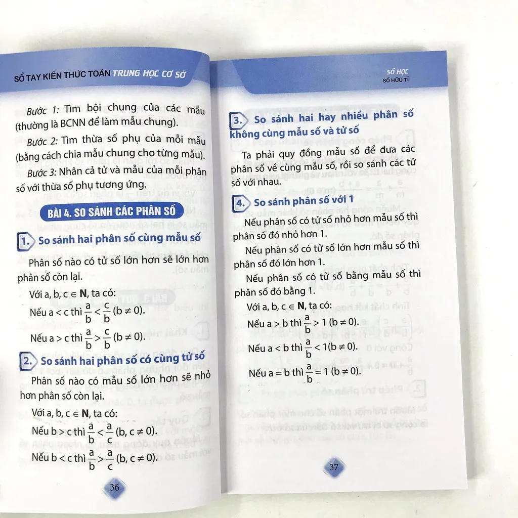 Ảnh Sách Sổ tay kiến thức Toán Trung Học Cơ Sở 1