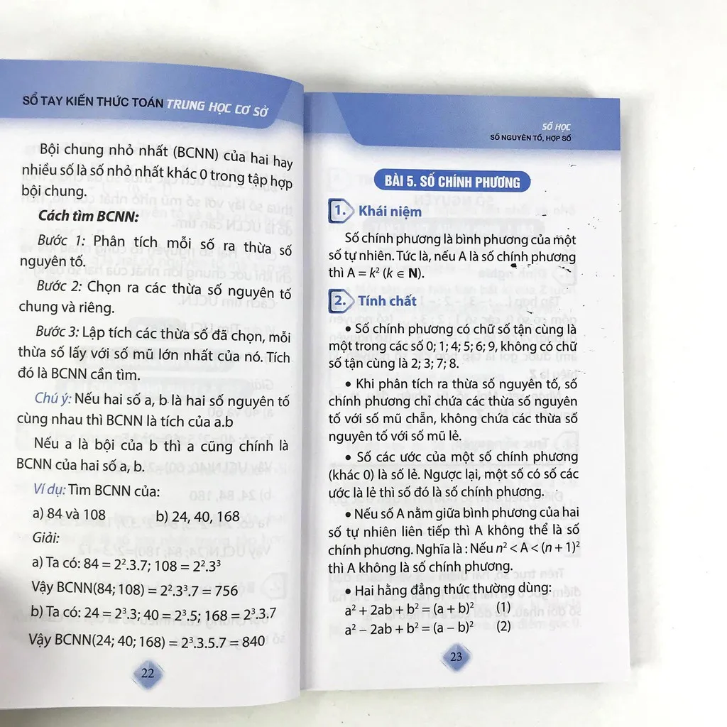 Ảnh Sách Sổ tay kiến thức Toán Trung Học Cơ Sở 2