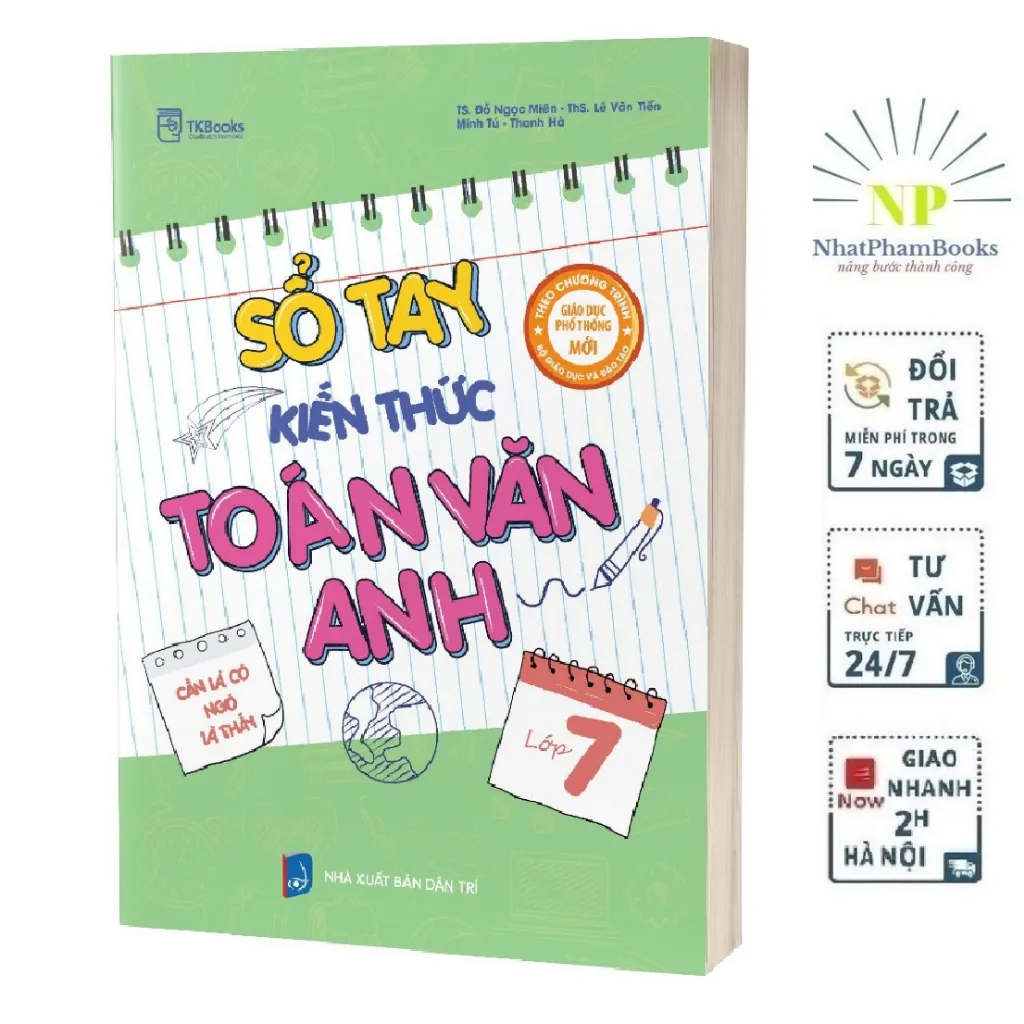 Ảnh Sách - Sổ tay kiến thức Toán – Văn – Anh Lớp 7 Theo Chương Trình Bộ Giá Dục 1