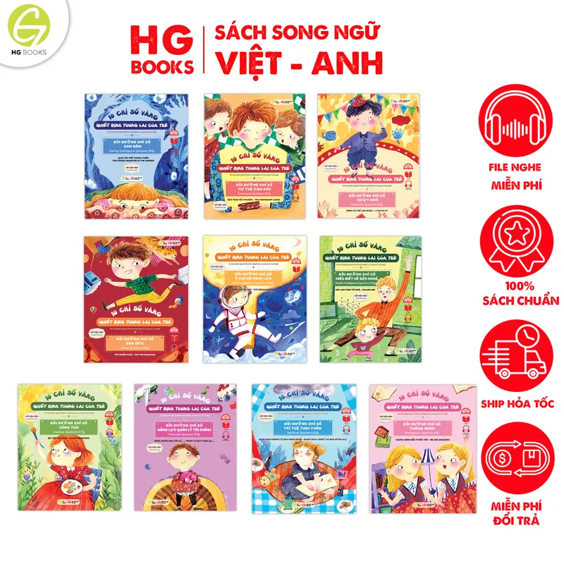 Ảnh Sách Song Ngữ 10 Chỉ Số Vàng Quyết Định Tương Lai của trẻ Kèm File Nghe 1