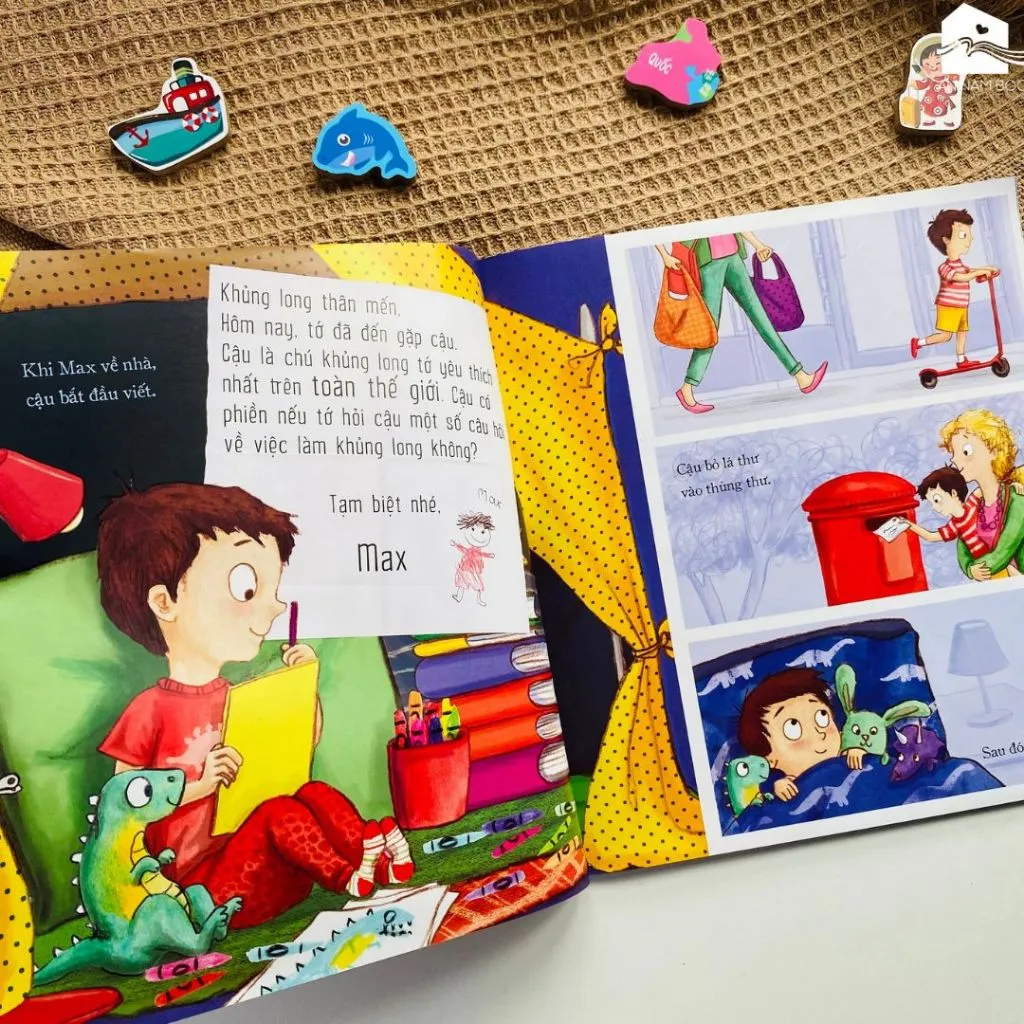 Ảnh Sách song ngữ cho bé 3-8 tuổi - Series Khủng Long Thân Mến 4