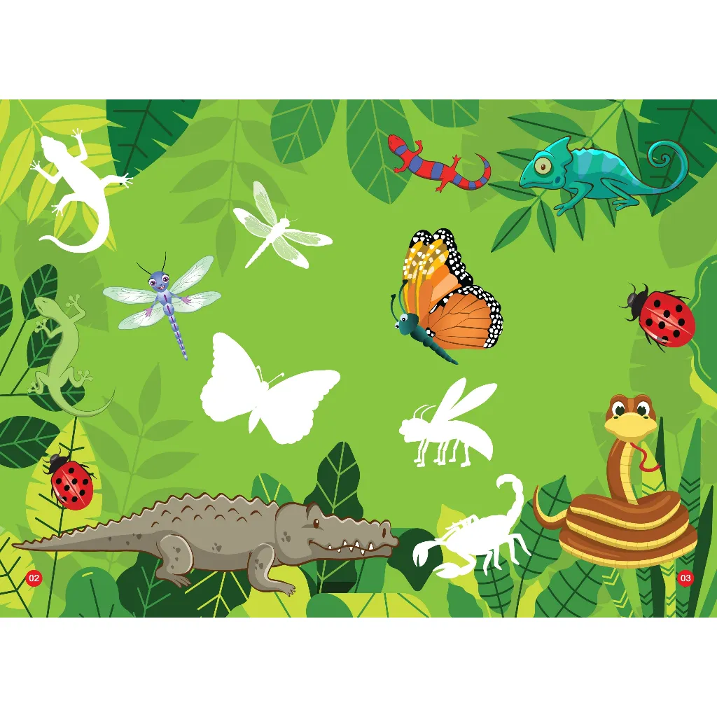Ảnh Sách - Sticker dán hình thông minh - Côn Trùng, Bò Sát, Lưỡng Cư (VT) 1