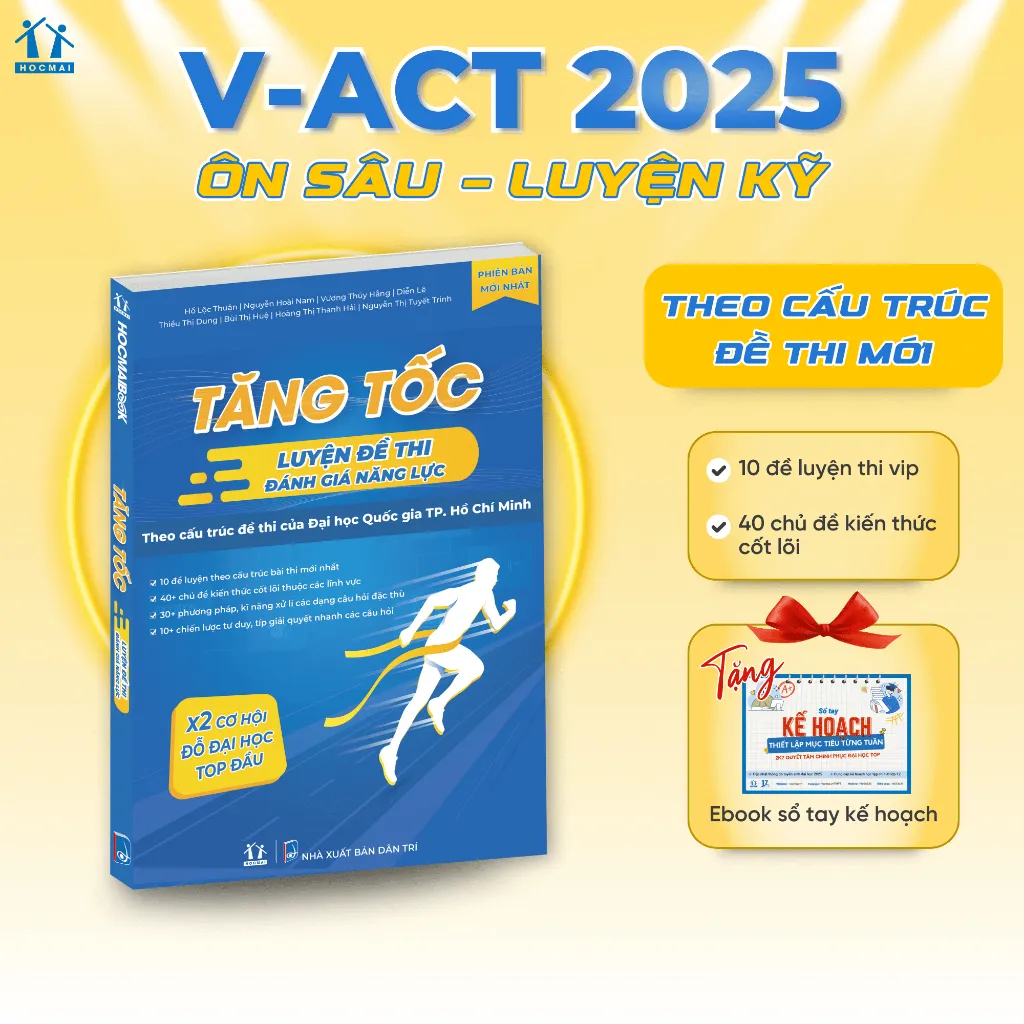 Review Sách Tăng Tốc Luyện Đề ĐGNL ĐHQG TP.HCM 2025 - HOCMAI | Chinh Phục 900+