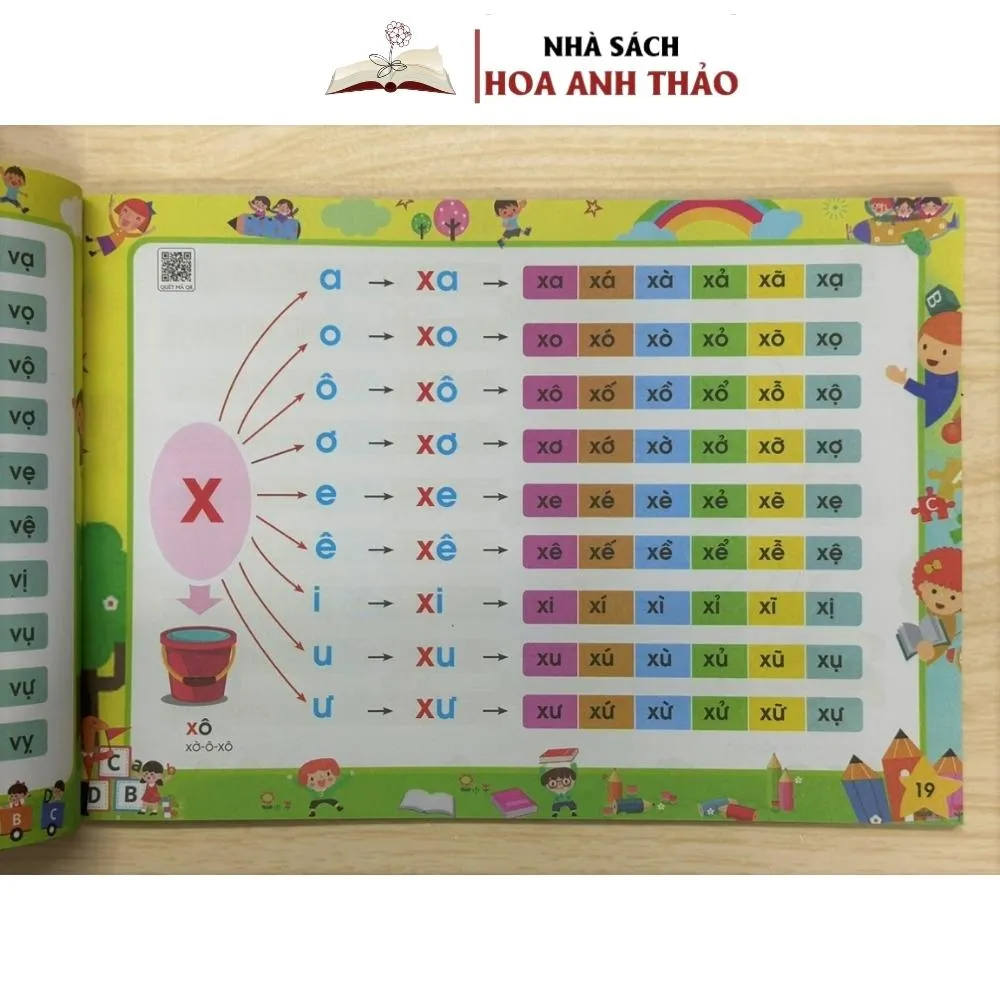 Ảnh Sách - Tập đánh vần tiếng việt phiên bản mới 2025 kèm file đọc và video hướng dẫn cách ghép vần - nhà sách Hoa Anh Thảo 2