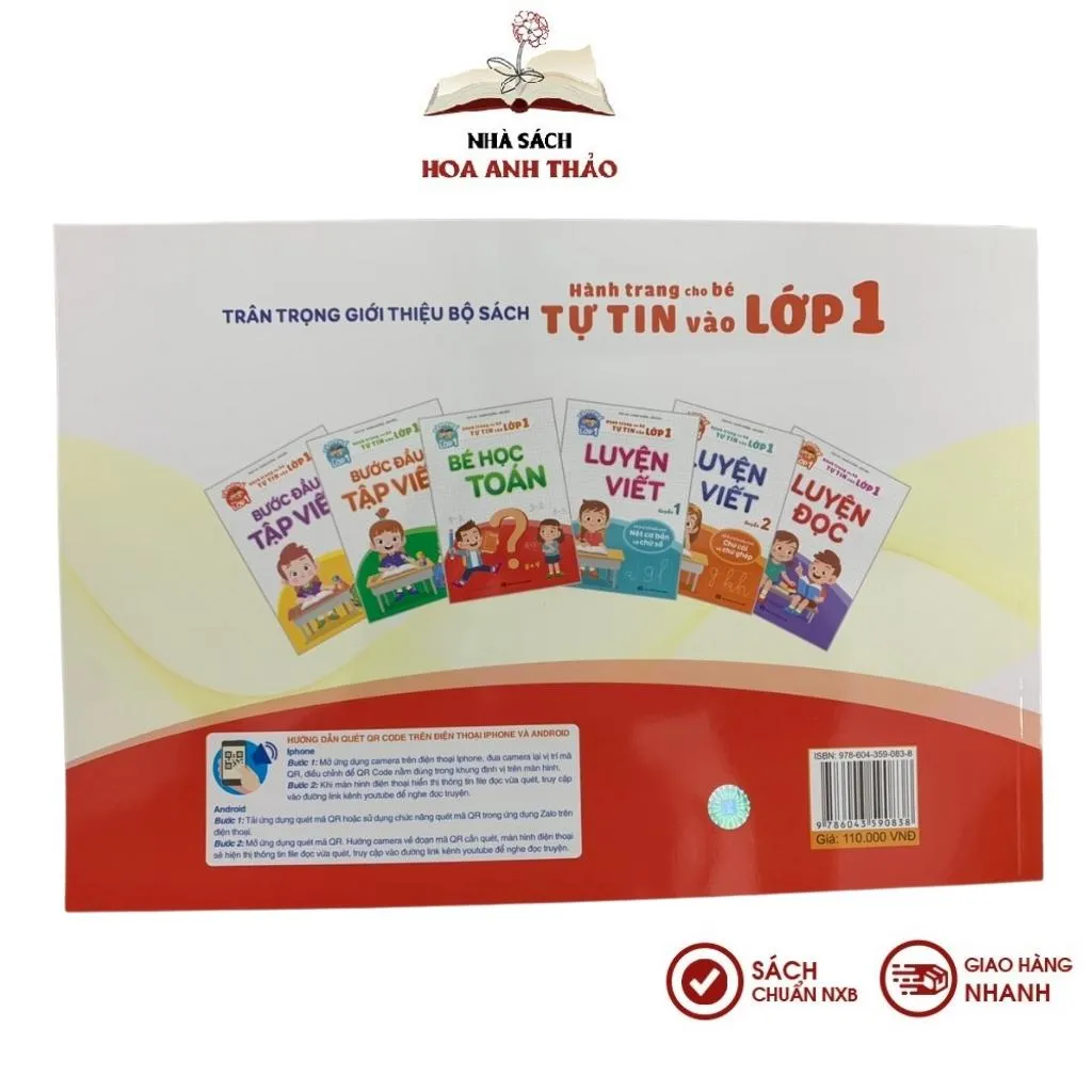 Ảnh Sách - Tập đánh vần Tiếng Việt 5.0 kèm file Video quét mã QR và Toán tư duy 4-6 tuổi 4