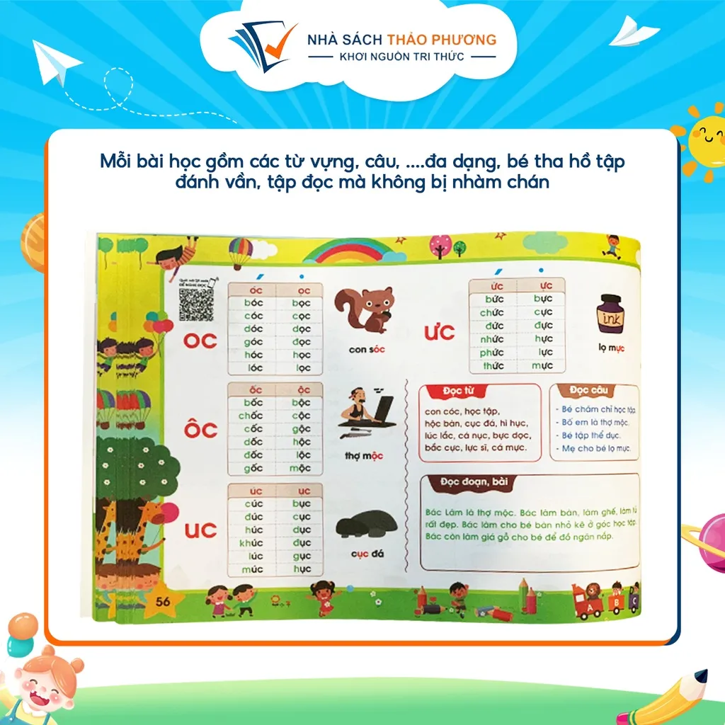 Ảnh Sách - Tập đánh vần Tiếng Việt theo sơ đồ tư duy phiên bản mới 4.0 (có âm thanh, quét mã QR) 3