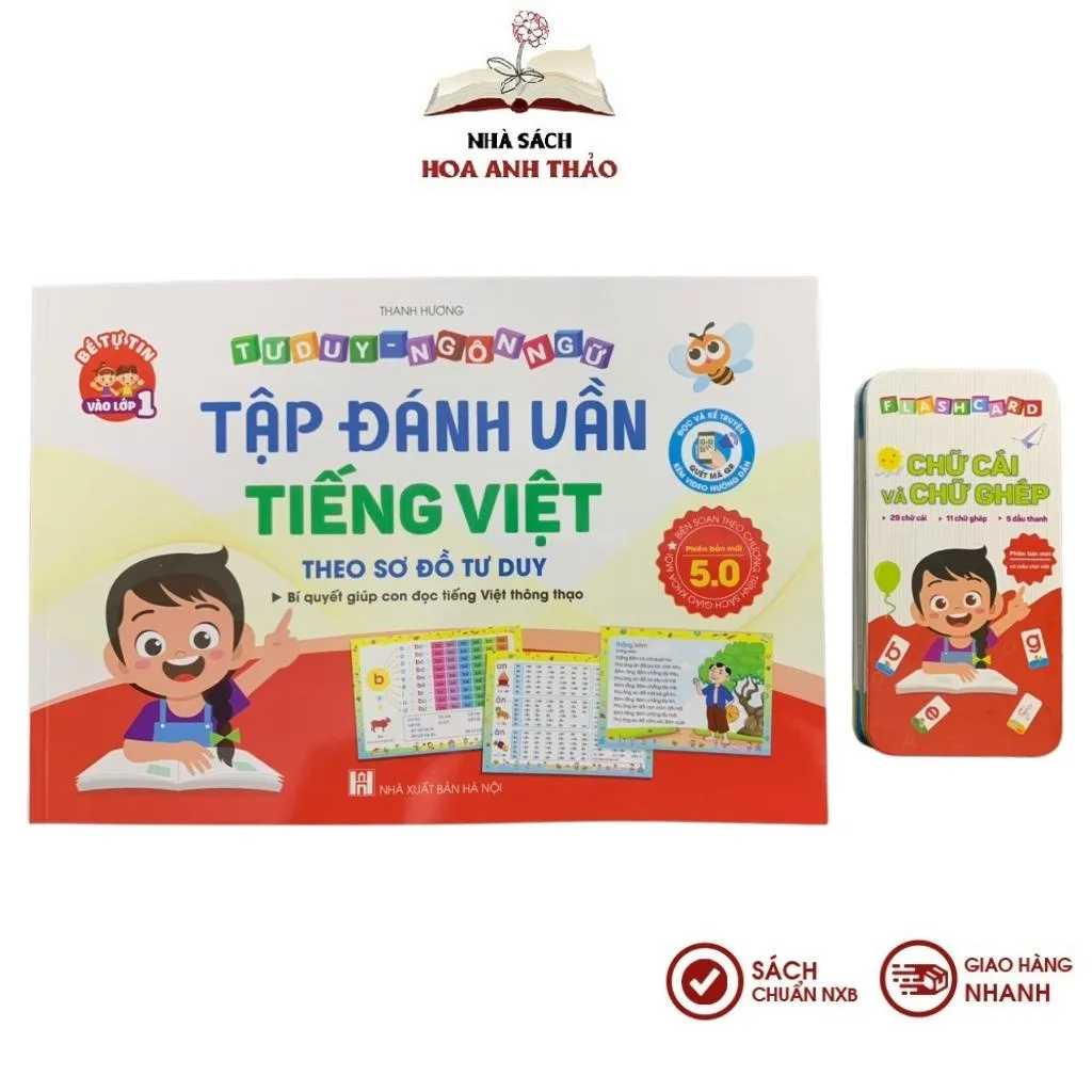 Ảnh Sách - Tập đánh vần Tiếng Việt Phiên bản 5.0 kèm file đọc và video hướng dẫn ghép vần cho bé 4-6 tuổi 1