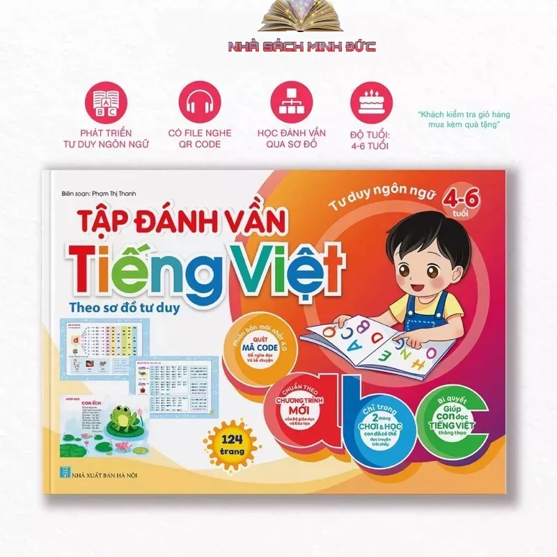 Ảnh Sách - Tập Đánh Vần Tiếng Việt - Phiên Bản Mới 4.0 Có Mã QR - Video Hướng Dẫn - Dành Cho Bé 4 - 6 Tuổi 1