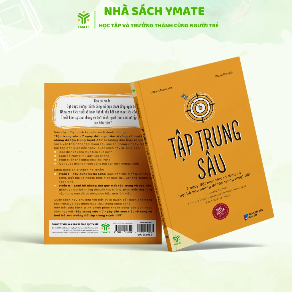 Ảnh Sách Tập trung sâu - 7 ngày đặt mục tiêu rõ ràng và loại bỏ xao nhãng để tập tuyệt đối - YMATE 2