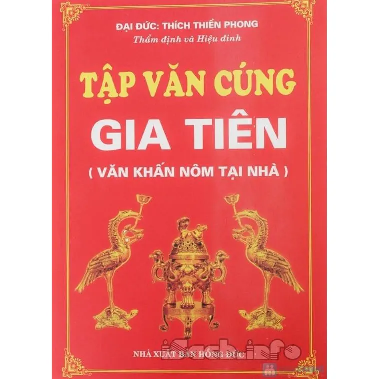 Ảnh Sách - Tập văn cúng gia tiên (Văn khấn nôm tại nhà) 1