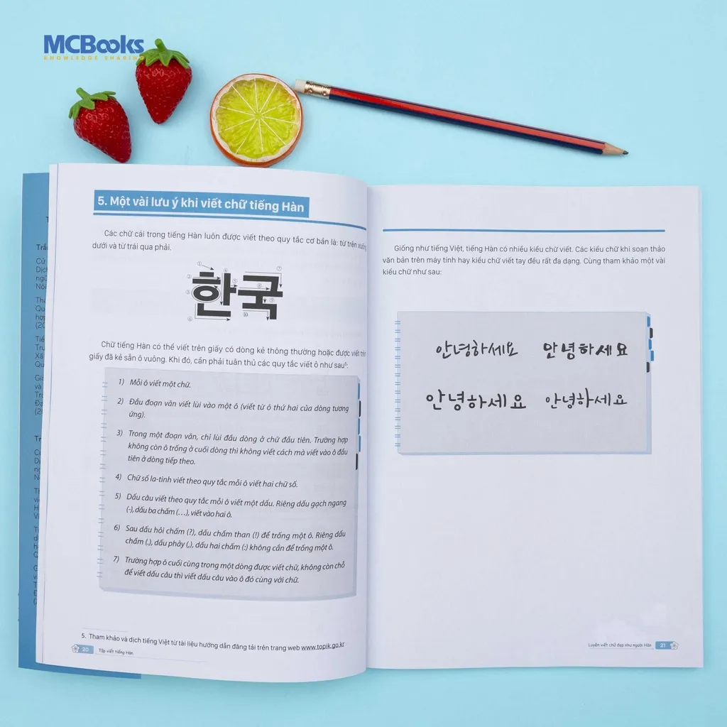 Ảnh Sách - Tập viết tiếng Hàn Mcbooks 3