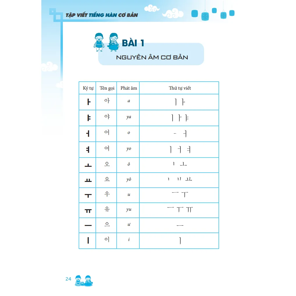 Ảnh Sách - Tập viết tiếng Hàn cơ bản 1