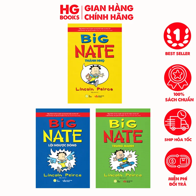 Ảnh Sách Thiếu Nhi - Big Nate - Bản Song Ngữ và Tiếng Việt Kèm File Nghe & Note Từ Vựng - HG Books 1
