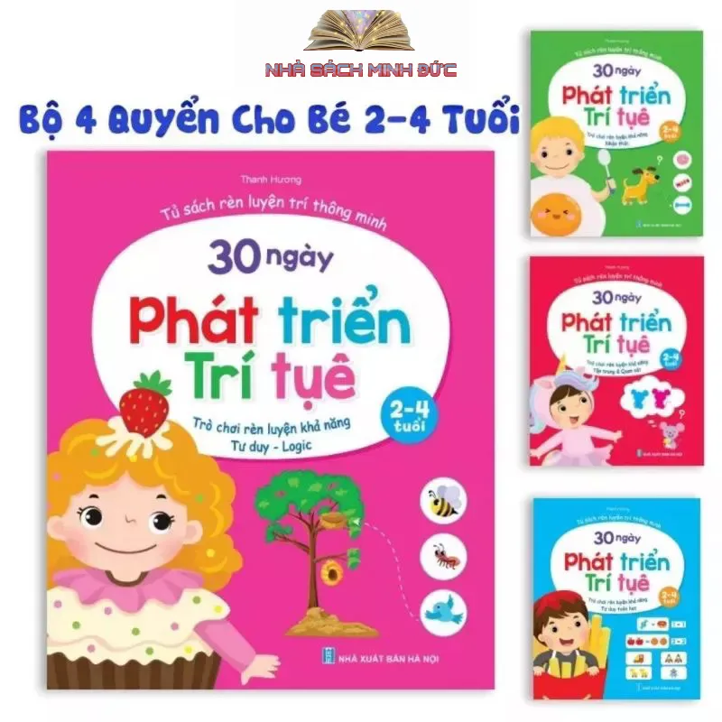 Ảnh Sách Thiếu Nhi- Bộ 4 Quyển 30 Ngày Phát Triển Trí Tuệ Dành Cho Trẻ Từ 2 - 4 Tuổi Rèn Luyện Khả Năng Tư Duy Quan Sát 1