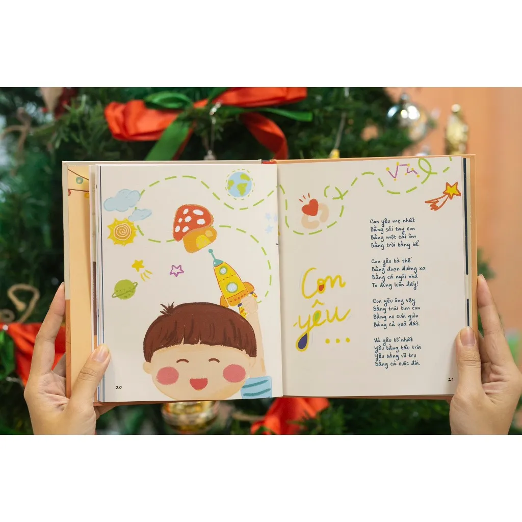 Ảnh Sách Thơ Ru - Cuốn Đêm Ấm (Bìa cứng, kèm nhạc) - Cho bé trước giờ đi ngủ, Casa Sunshine 2